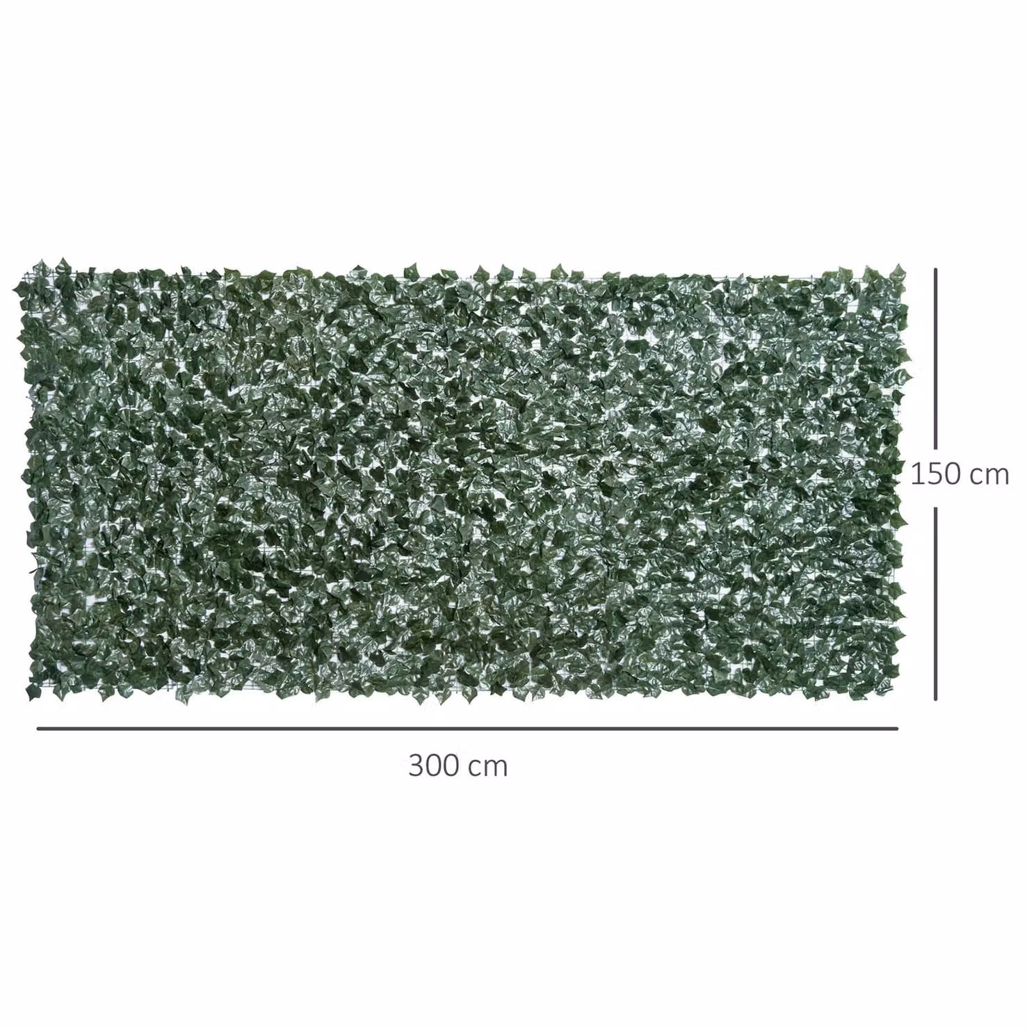 Outsunny Artificial Hedge Privacy Screen, Green, W: 300 cm, H: 150 cm – 3