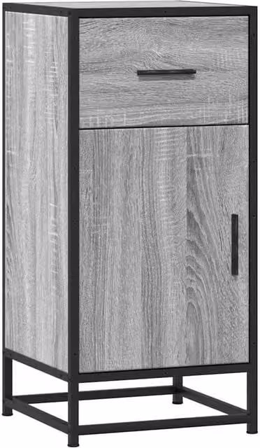 Berkfield Home Industrial Sideboard in Grey Sonoma, W/D/H: 35.5 x 35.5 x 76 cm – 1