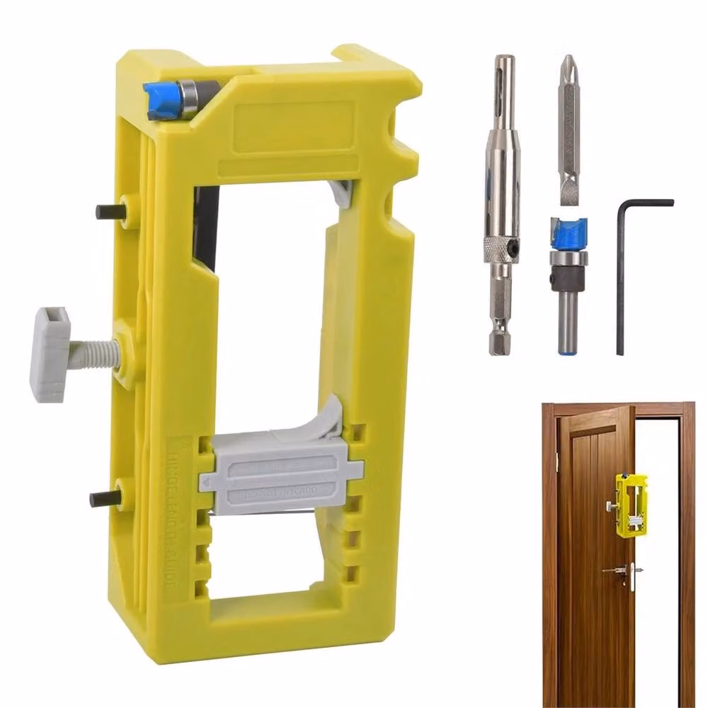 SPETLEK Adjustable Door Hinge Routing Jig in Yellow – 2