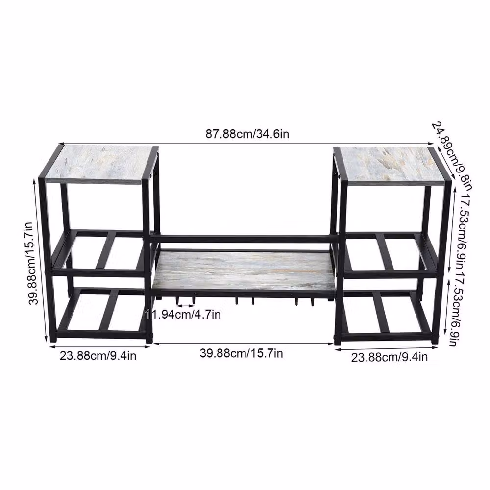 Havendro Black Metal Wine Glass Rack and Bottle Storage Display Holder – 2