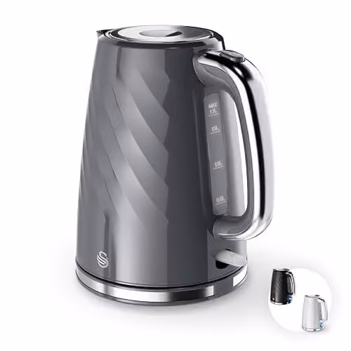 Swan Windsor Rapid Boil Kettle with Removable Limescale Filter, 1.7L, 3KW, Grey – 10
