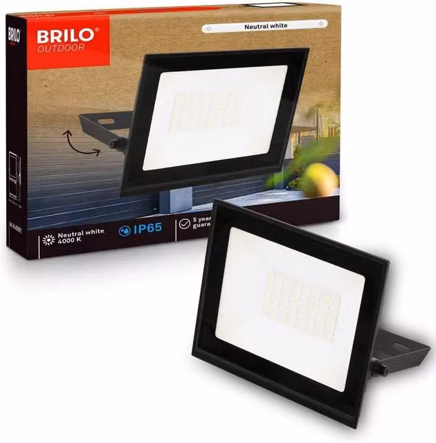 Briloner Black 30W LED Floodlight, 2700lm, IP65, Adjustable, W/D/H: 14 x 17 x 3 cm – 11