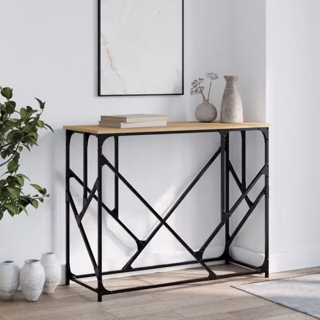 Berkfield Home Sonoma Oak Console Table, Brown, W/D/H: 100 x 40 x 80 cm – 1