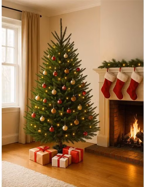 Clifton Premier Fresh Cut Norway Spruce Christmas Tree in Green, Height: 2.0 m – 1