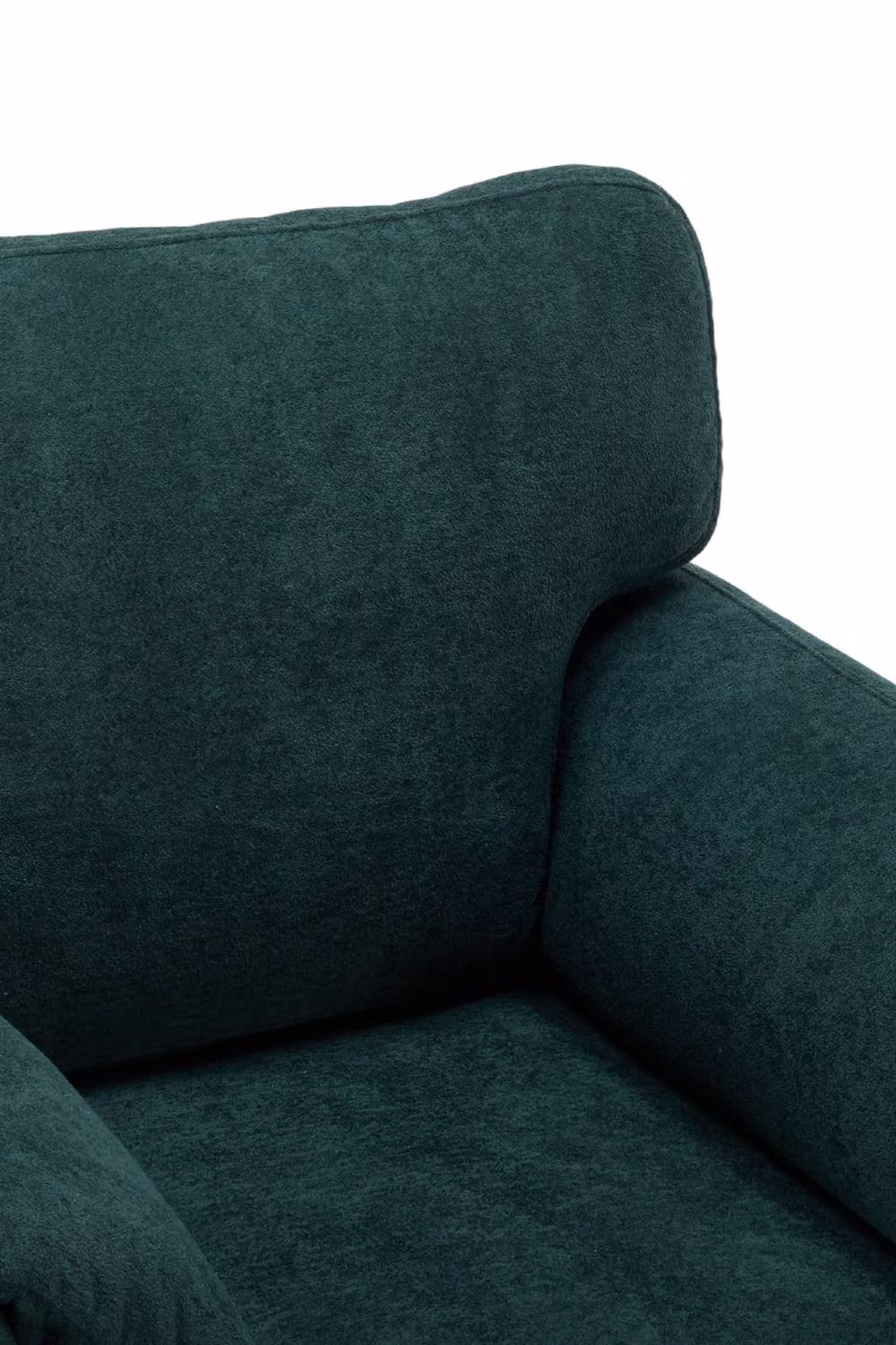 Garden Sanctuary Green Chenille Upholstered Armchair with Footstool – 5