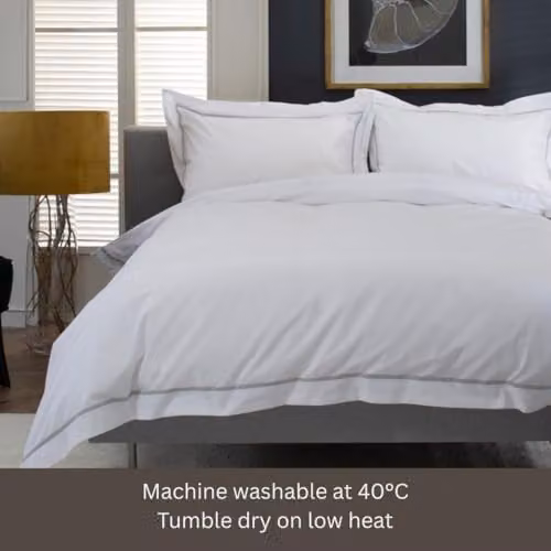 The Lyndon Company Hampstead 200 Thread Count 100% Cotton Duvet Cover Set in Silver – 6