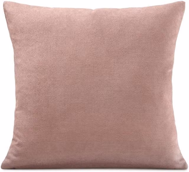 Livinluxury Plain Square Velvet Chenille Cushion in Pink
