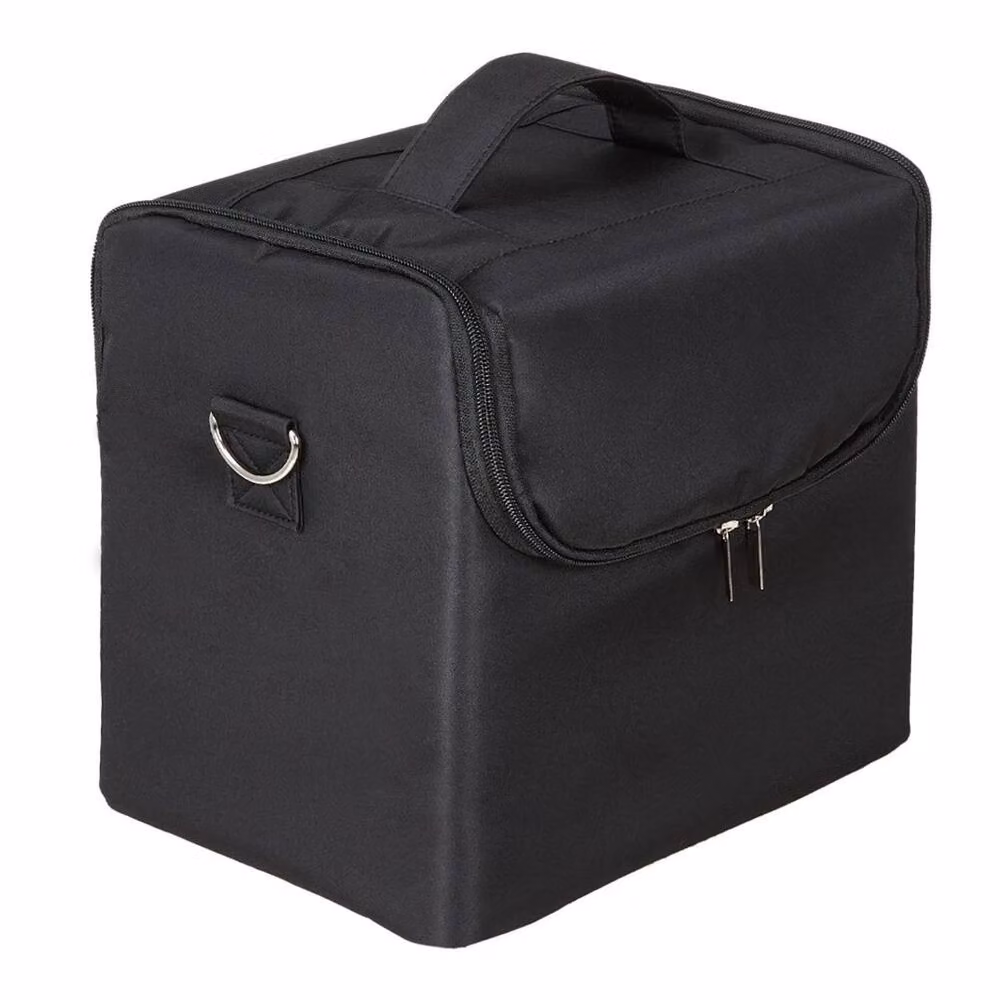 KORVIXA Extra Large Makeup Bag and Beauty Carry Box, Black, W: 50 cm x D: 50 cm x H: 50 cm – 4