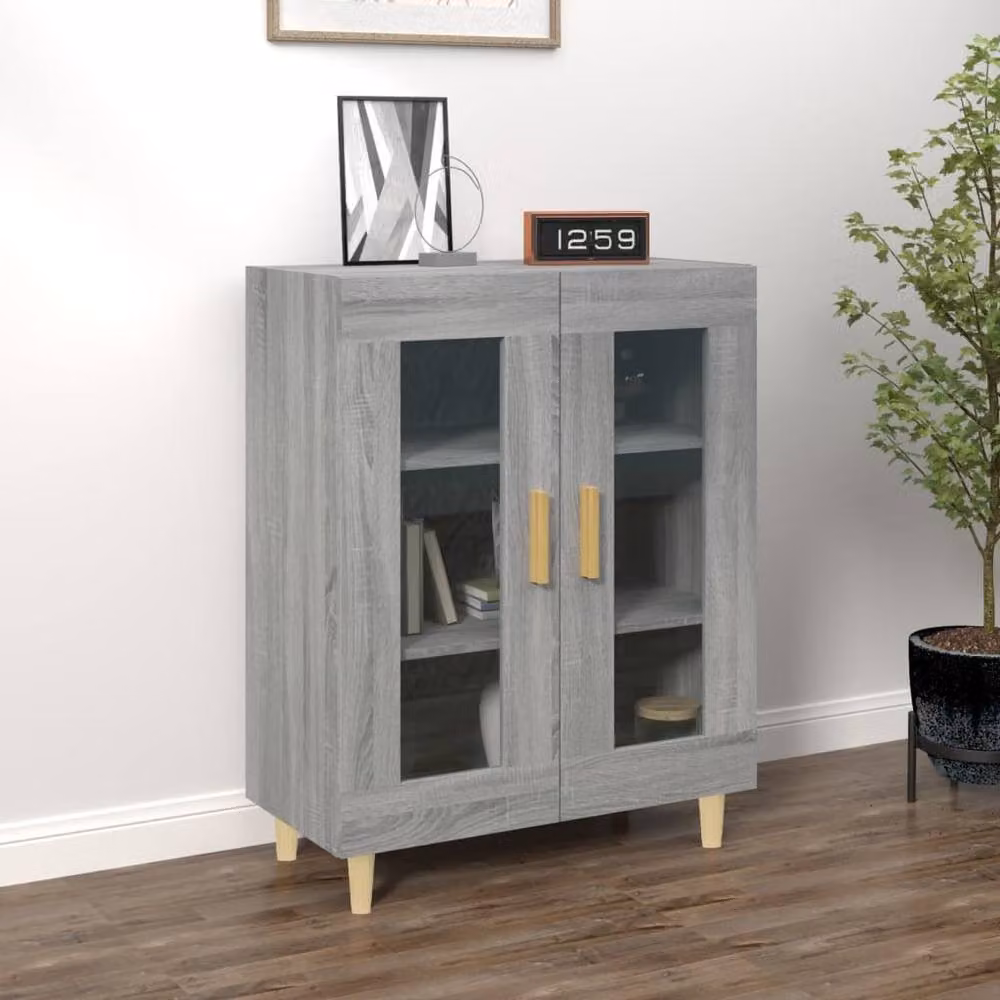 Berkfield Home Grey Sonoma Sideboard in Engineered Wood, W: 69.5 cm, D: 34 cm, H: 90 cm – 2