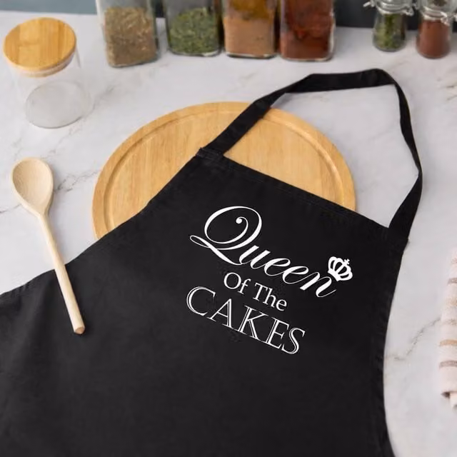 60 Second Makeover Women's Queen Of The Cakes Black Apron