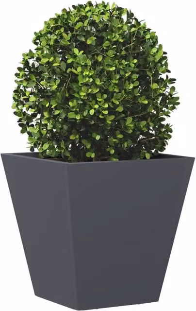 Berkfield Home Durable Steel Garden Planter Tub in Anthracite, W/D/H: 30 x 30 x 30 cm – 1