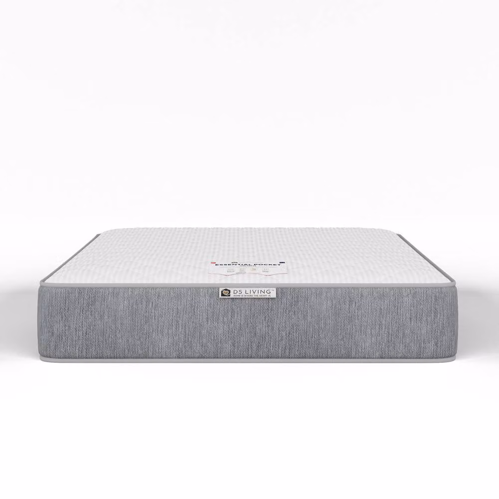 DS Living Luxe Essentials Medium Pocket Sprung Mattress in Grey, Small Single – 2