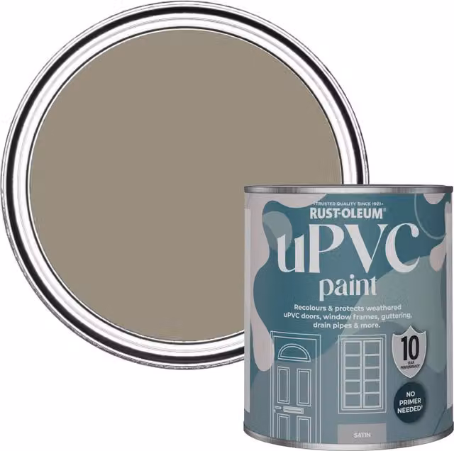 Rust-Oleum UPVC Paint in Satin Finish, Brown, 0.75 l
