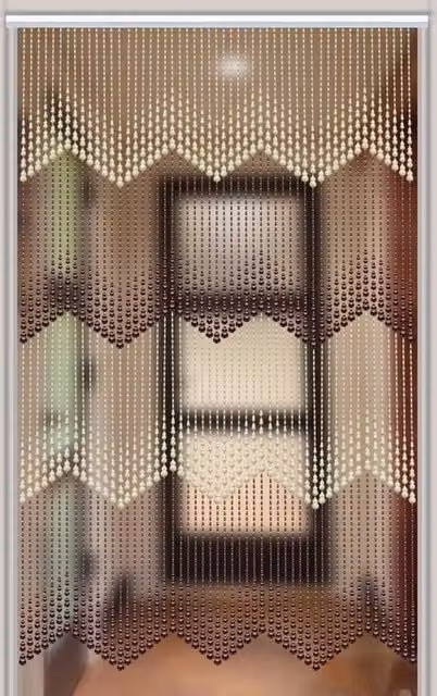 SPETLEK Multicolour Acrylic Beaded Door Curtain Privacy Screen, W/H: 90 x 200 cm