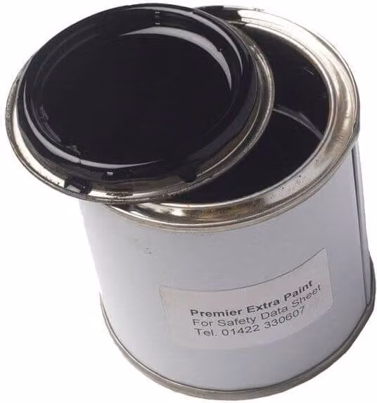Hargreaves Premier Black Satin Gloss Touch Up Paint for Metal Cast Iron Gutters, 250ml