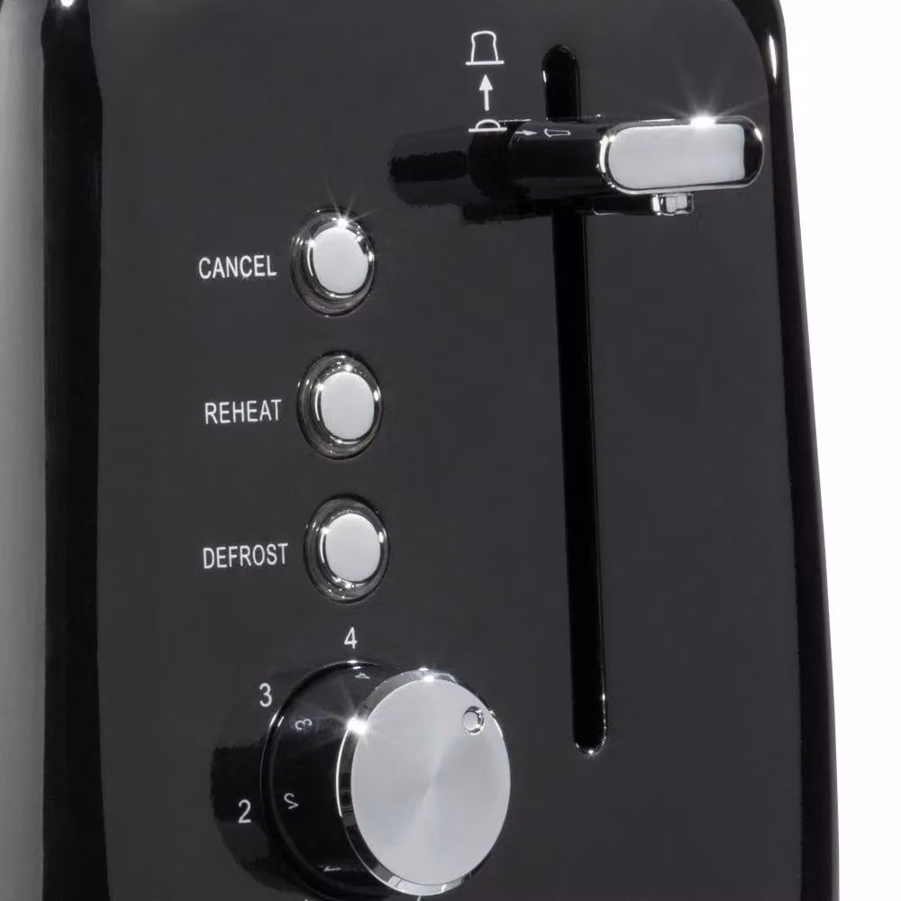 Daewoo Kensington 1.7L Jug Kettle and 2-Slice Toaster Set in Black Stainless Steel – 2