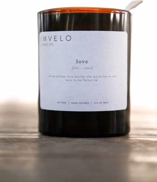 Imvelo Candle Co Definition Love Candle in Amber with Woodsmoke and Leather Scent – 1
