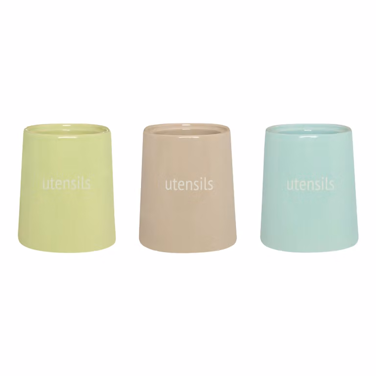 Premier Housewares Fletcher Ceramic Utensil Jar, W/D/H: 12 x 12 x 14 cm