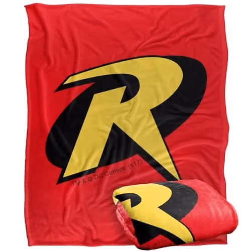 Warner Bros. Batman Robin Logo Super Soft Fleece Throw Blanket, Multicolour – 1