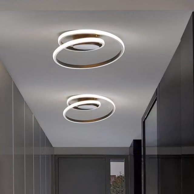 Wyld and Coco Black Aluminium Ring Integrated LED Ceiling Lamp – 1