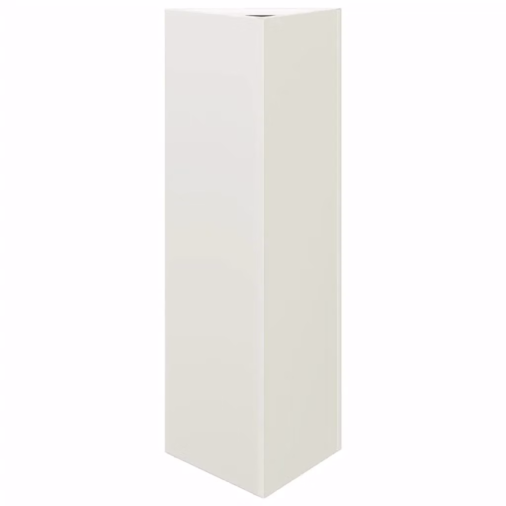 Berkfield Home White Triangular Steel Garden Planter Tub W: 30 cm, D: 26 cm, H: 75 cm – 2