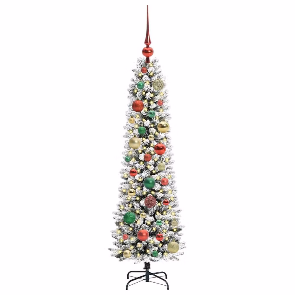 Berkfield Home Artificial Christmas Tree with 150 LEDs in Green, White and Black, Height: 120 cm – 3