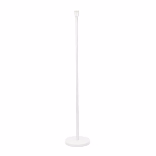ValueLights White Metal Minimalist Single Stem Floor Lamp Base with Cylinder Foot