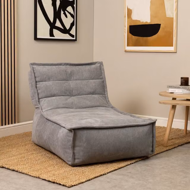 ICON Fine Cord Dolce Lounger in Charcoal Grey