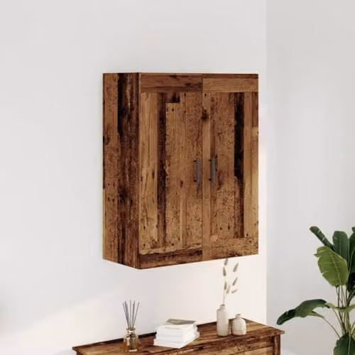vidaXL Wall Mounted Cabinet in Old Wood Brown, W: 69.5 cm, D: 34 cm, H: 90 cm – 2