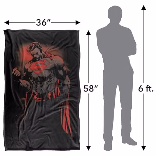 Warner Bros. Superman Red Son Super Soft Fleece Throw Blanket, Multicolour – 4