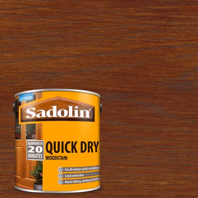 Sadolin QD Water-Based Weatherproof Woodstain, Teak, 2.5 l