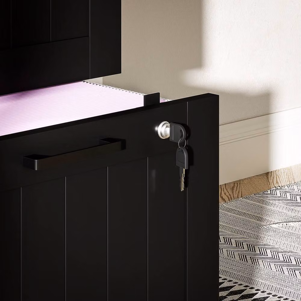 STILVORA 4 Drawer Filing Cabinet with Lock, Black – 8