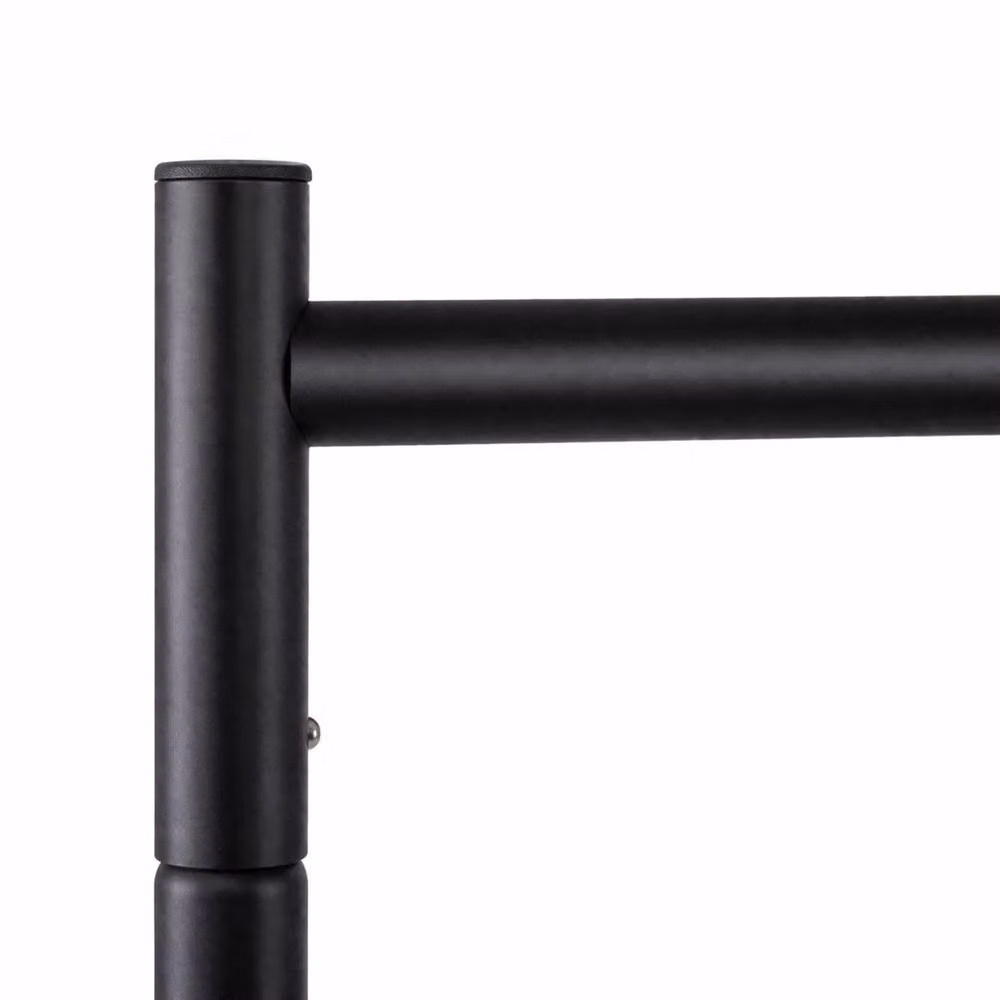 Oypla All Metal Super Heavy Duty Continuous Linear Garment Clothes Rail in Matt Black, W: 182.88 cm – 2