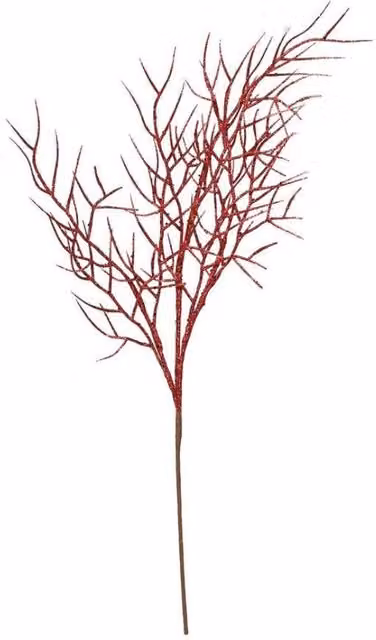 KDMD Red Glitter Twig Stem, 2 Pack, Height: 65 cm