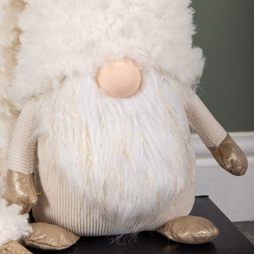 Samuel Alexander Extra Large White Super Soft Scandinavian Christmas Snow Gonk Tabletop Decoration, Height: 40 cm – 5
