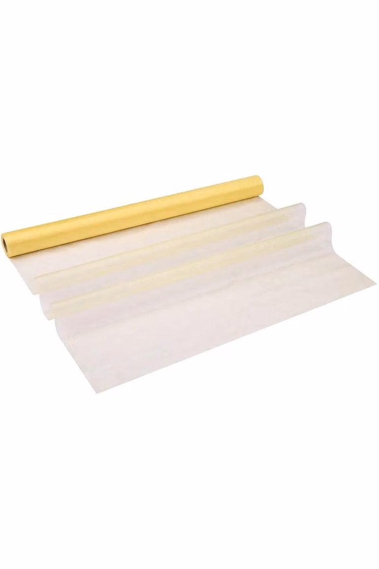 Neel Blue Yellow Organza Sheer Fabric Roll, W: 70 cm, L: 15 m