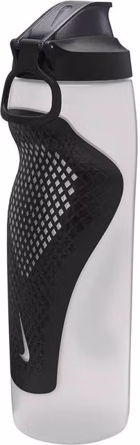 Nike Refuel 2024 Leakproof BPA-Free Flip Bottle, 946 ml, Beige and White