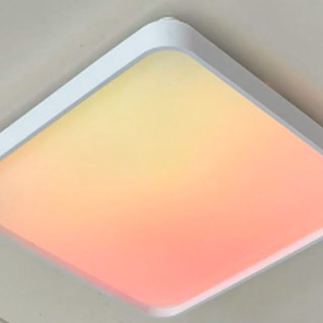 ENER-J RGBIC Scenic Surface LED Ceiling Light, Square, Multicolour and White, W/D/H: 38 x 38 x 4 cm, Dimmable with Scene Modes – 3