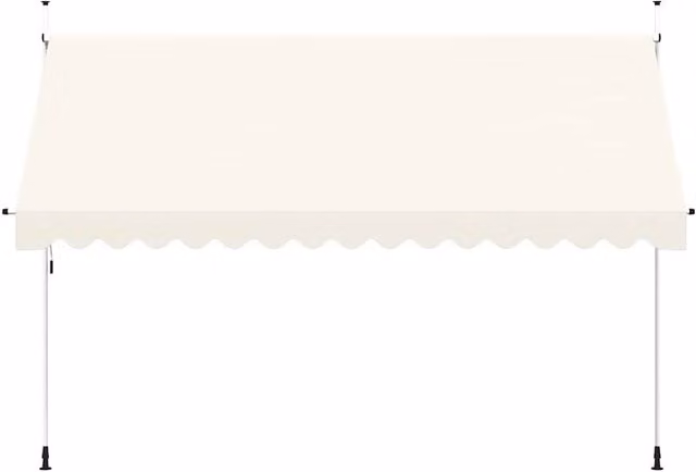 Berkfield Home Manual Retractable Awning in Beige, W: 400 cm, D: 120 cm