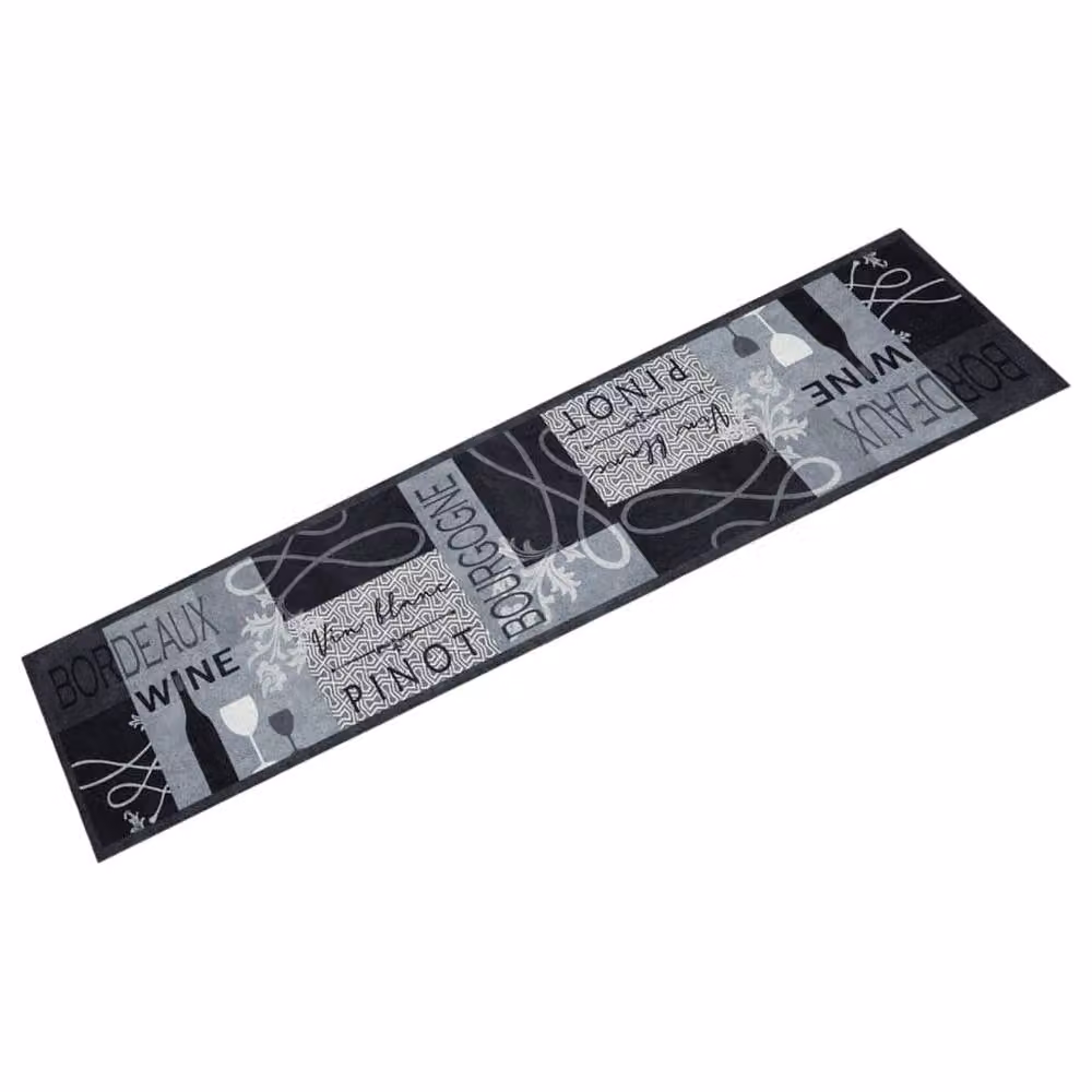 Berkfield Home Washable Kitchen Rug in Wine Grey, W: 60 cm, L: 300 cm – 2
