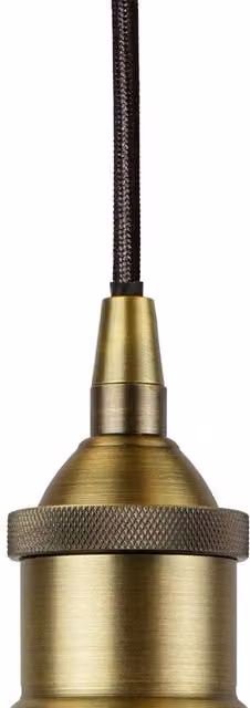 SE Home St Edmund's Round Pendant Light in Navy Blue and Matt Antique Brass – 1