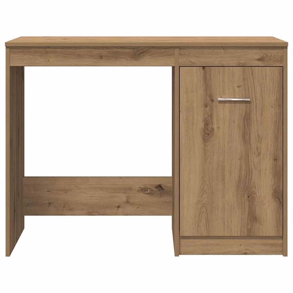Berkfield Home Modern Writing Desk with Single Pedestal Cabinet in Artisan Oak Brown – 3