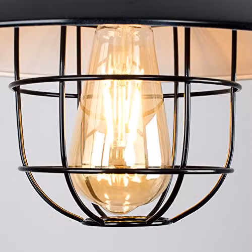 ValueLights Penglai Modern Black Metal Fisherman Style Ceiling Pendant Light Shade, Width: 29 cm – 3