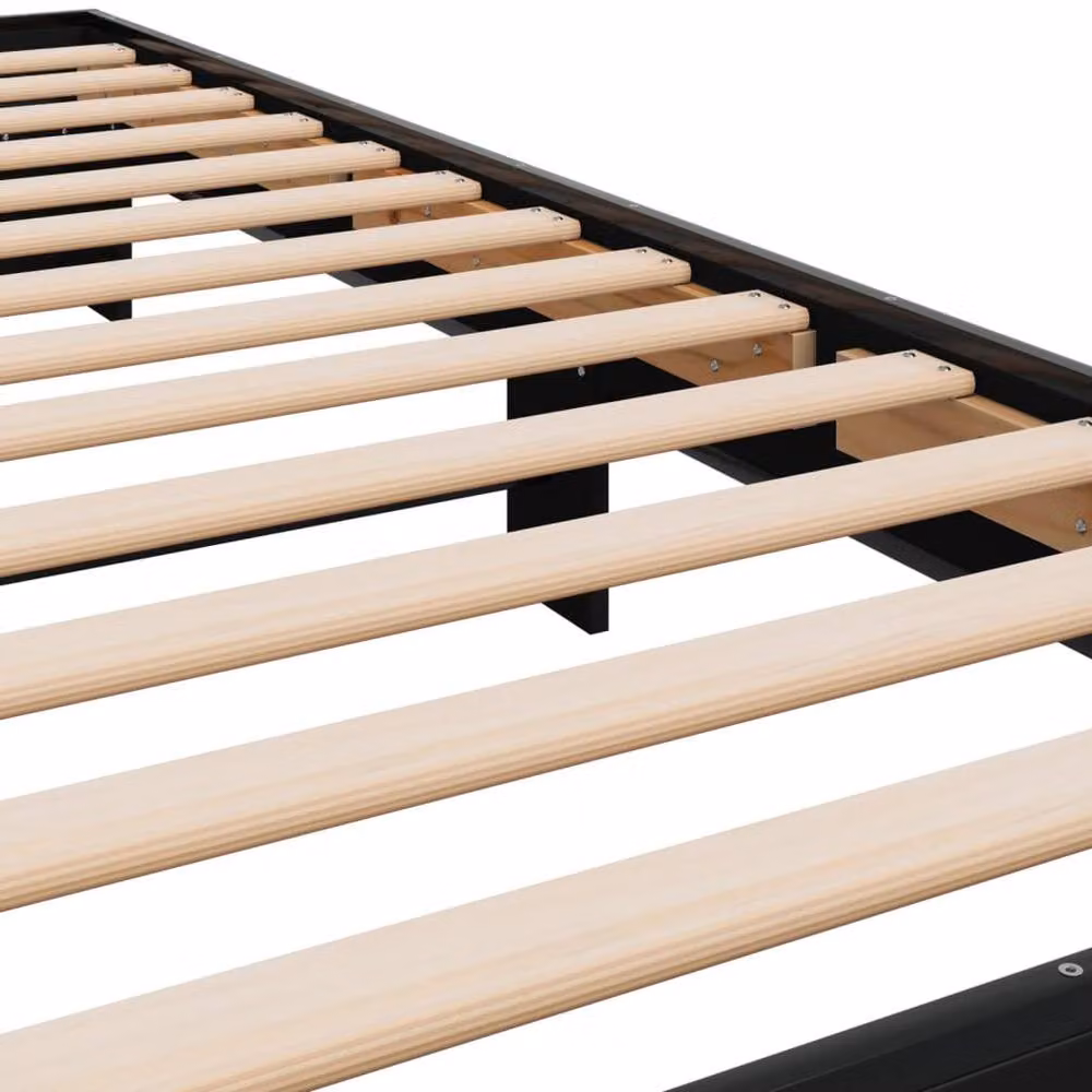 Berkfield Home Black Bed Frame W/D/H: 90 x 200 cm – 4