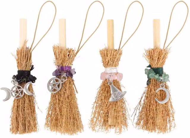 KDMK Multicolour Moon and Crystal Car Charms for Luck and Protection