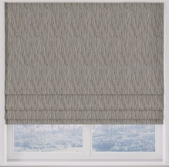 Terrys Linear Made to Measure Blackout Striped Roman Blind in Silver