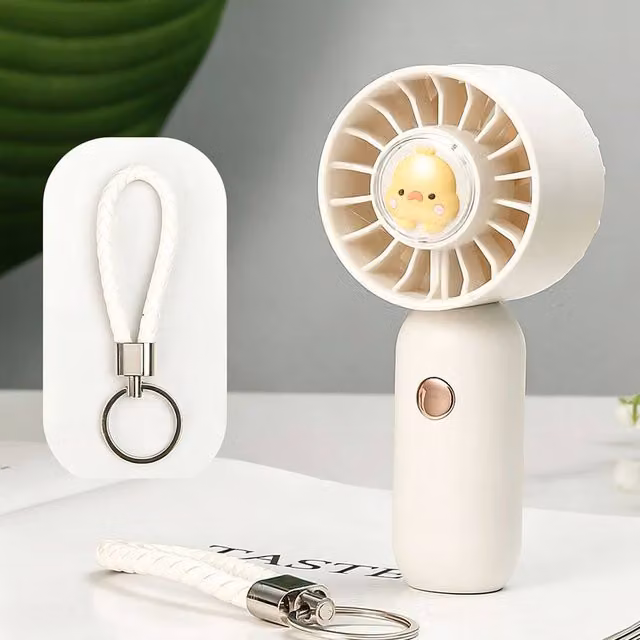 Quipulse Rechargeable Multifunctional Portable Mini Fan in White – 1