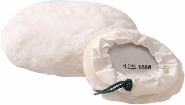 Flexipads Tie-on Lambswool Polisher Bonnets in White and Multicolour