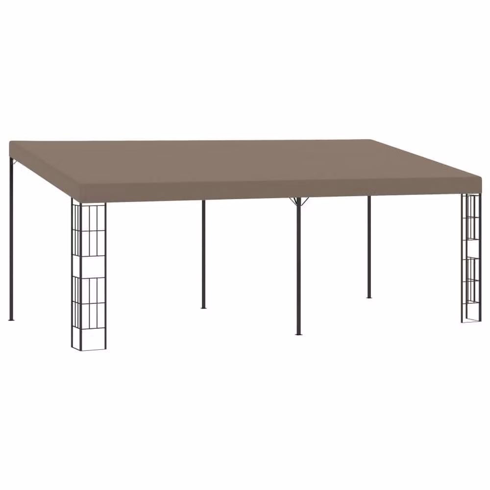 Berkfield Home Wall-mounted Gazebo in Beige, W: 600 cm, D: 300 cm, H: 262 cm – 2