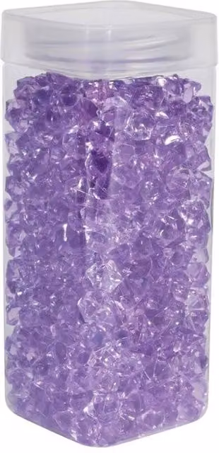 KDMD Lavender Purple Acrylic Stones in Square Jars, 2 Pack, 320g per jar